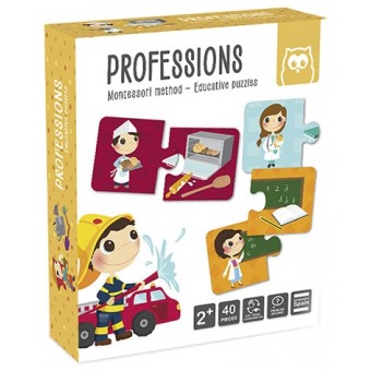 Montessori Method - Educative Puzzles - Professions