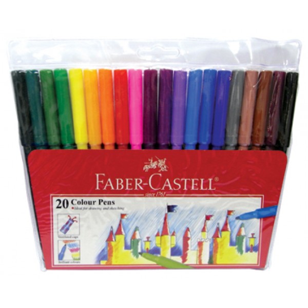 20 Colour Pens - Faber Castell - BabyOnline HK