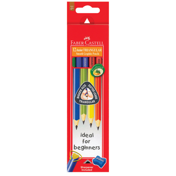 12 Junior Triangular Pencils - Faber Castell - BabyOnline HK