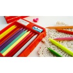 24 Triangular Erasable Crayons + Eraser + Sharpener - Faber Castell - BabyOnline HK