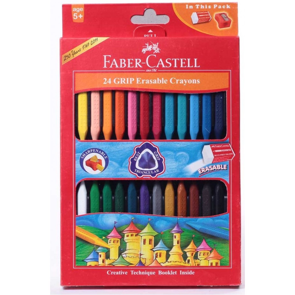  Faber Castell  24 GRIP Erasable Crayons BabyOnline