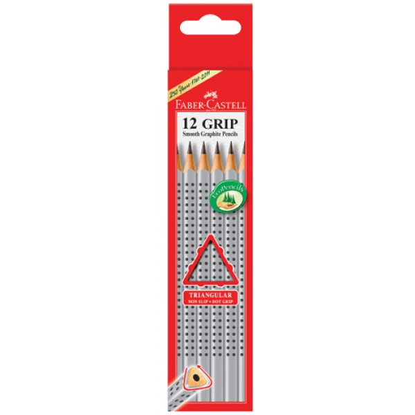 12 GRIP 2001 Pencils - Smooth Graphite Pencils (HB) - Faber Castell - BabyOnline HK