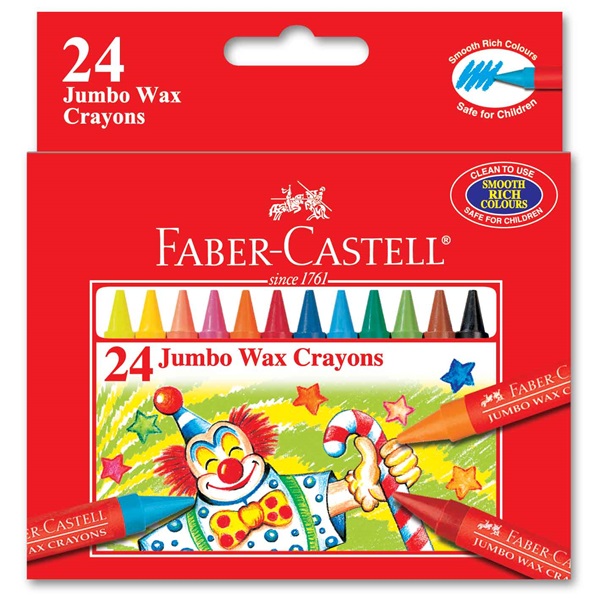 粗芯蠟筆 (24 色) - Faber Castell - BabyOnline HK
