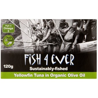 Yellowfin Tuna in Organic Olive Oil 120g