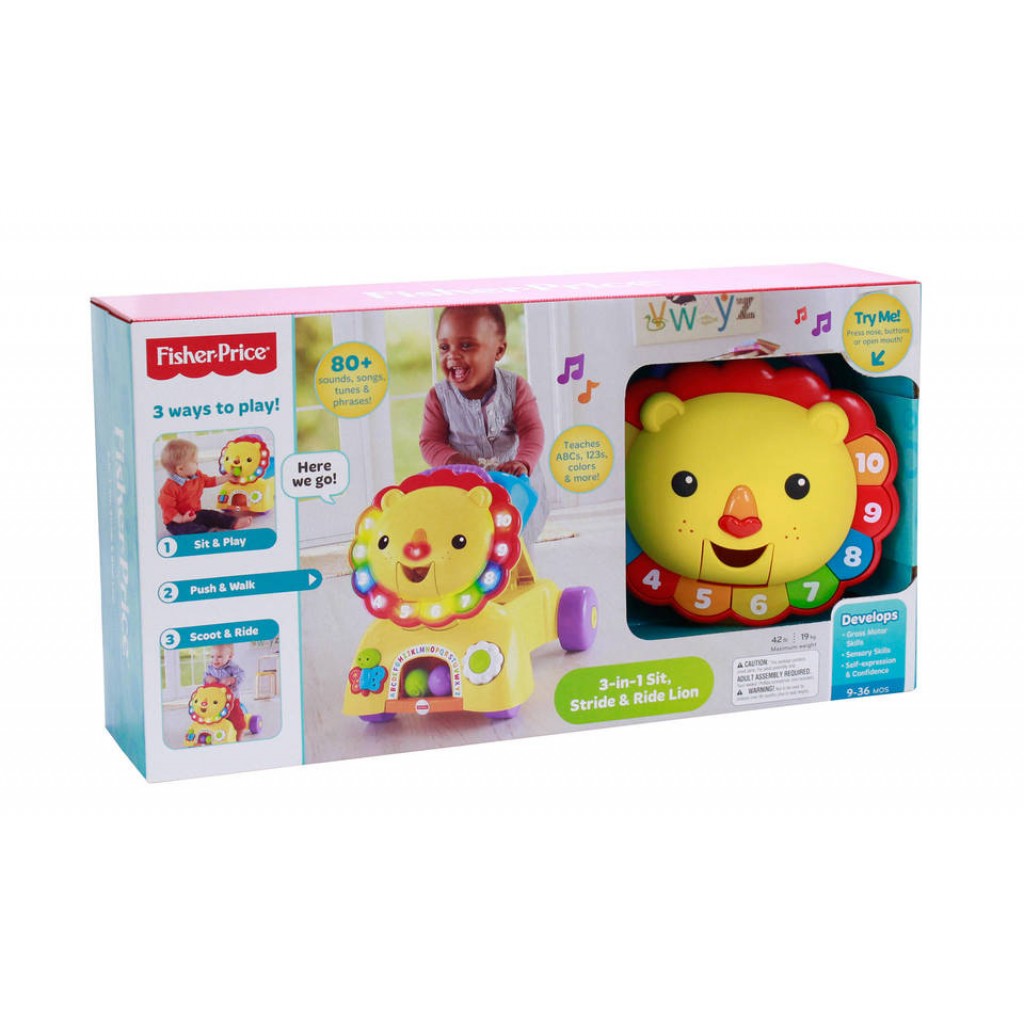 Details about   NEW Fisher-Price Roller Lion with Sounds & Sensory Play 