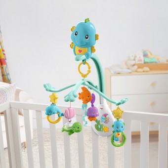 3-in-1 Soothe & Play Seahorse Mobile