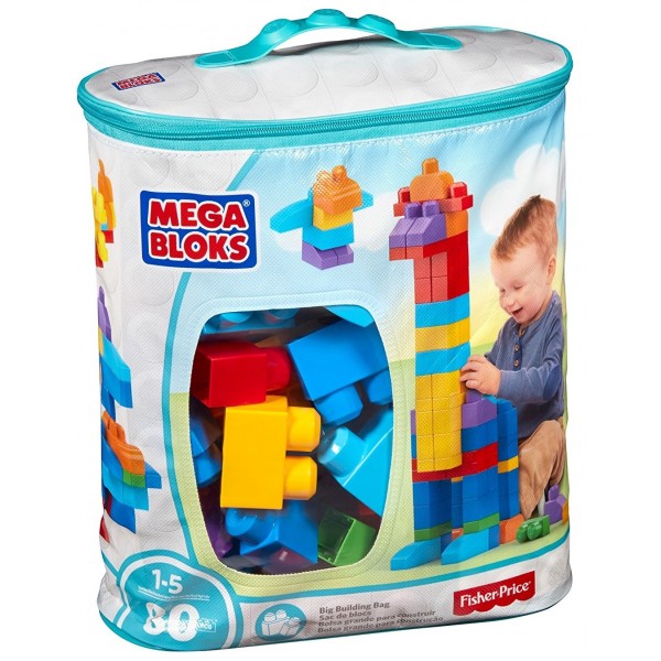 Mega Blok - First Builders - Big Building Bag (80 pcs) - Fisher Price - BabyOnline HK