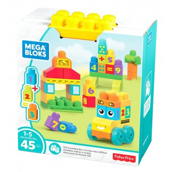 Mega Blok - First Builders - 123 數字大塊積木小巴士 (45件)