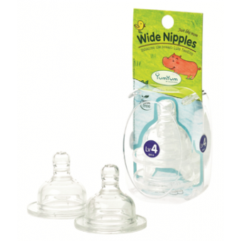 Wide Baby Bottle Nipple (2 pcs)