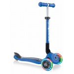 Globber - Primo Foldable Fantasy Lights - 3 Wheel Scooter for Toddlers (Navy Blue/Racing) - Globber - BabyOnline HK
