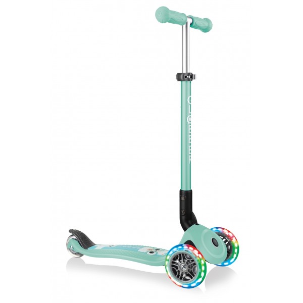 Globber - Primo Foldable Fantasy Lights - 3 Wheel Scooter for Toddlers (Mint/Buddy) - Globber - BabyOnline HK