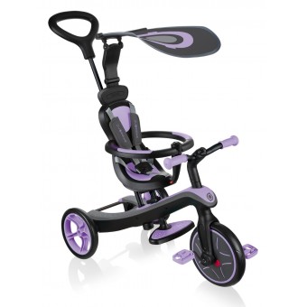 Globber - Explorer Trike 4-in-1 with Headrest (紫色 Iris)
