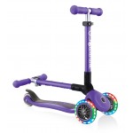 Globber - Junior Foldable Lights - 3 Wheel Scooter for Toddlers (Violet) - Globber - BabyOnline HK