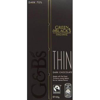 Organic Thin 70% Dark Chocolate 100g