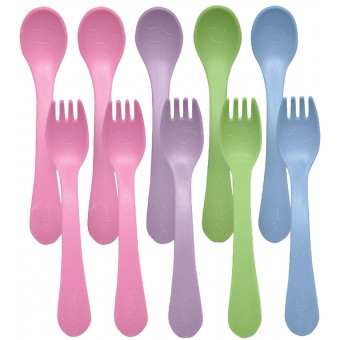 Sprout Ware Toddler Forks & Spoons (Girl Set) 10 pcs