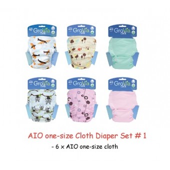 AIO One-Size Cloth Diaper Set # 1