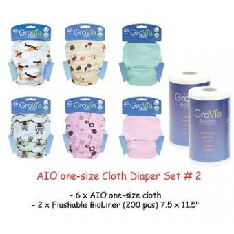 AIO One-Size Cloth Diaper Set # 2
