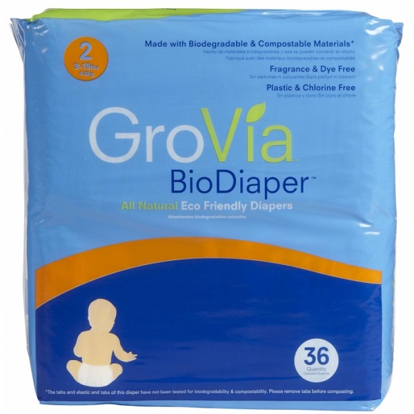 天然紙尿片 2號 (36 片裝) 4-9 kg [新] - GroVia™ - BabyOnline HK
