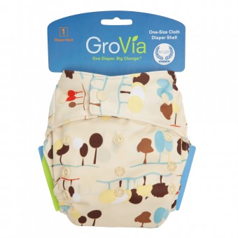 Hybrid AI2 One Size Snap Diaper Shell  - Nature
