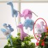 Plush It's a Girl Floral Picks for Baby Showers (四件裝) - 粉紅色鸛