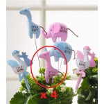 Plush It's a Girl Floral Picks for Baby Showers (Pack of 4) - Pink Giraffe - GUND - BabyOnline HK