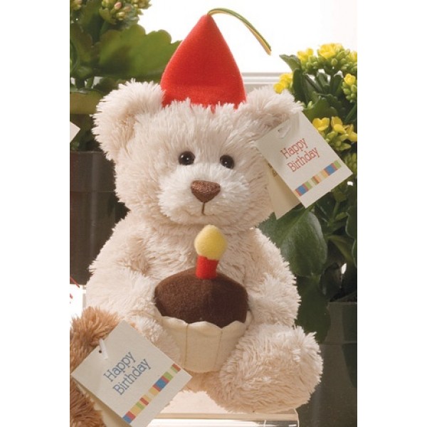 Happy Birthday Teddy Bear with Cup Cake - GUND - BabyOnline HK