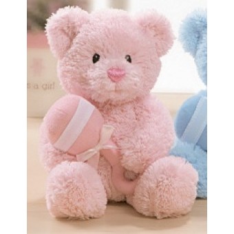 Welcome Little One Tickled Pink Teddy Bear with Rattle