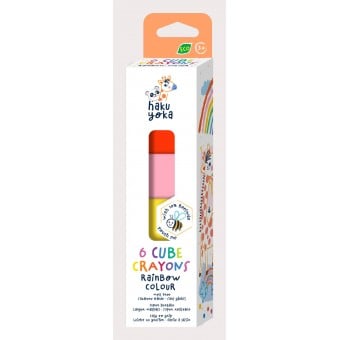 Haku Yoka - Cube Crayons (Rainbow Colour)