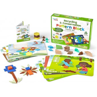 Pattern Block Puzzle Set - Recycling & Conservation