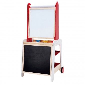 Create and Display Adjustable Wooden Art Easel with Storage