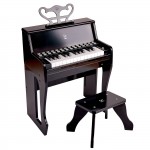 Hape - Learn with Lights Black Piano with Stool [E0629] - Hape - BabyOnline HK