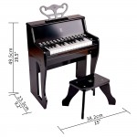 Hape - Learn with Lights Black Piano with Stool [E0629] - Hape - BabyOnline HK