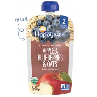 Organic Apples, Blueberries & Oats 113g