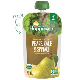 Organic Pears, Kale & Spinach 113g
