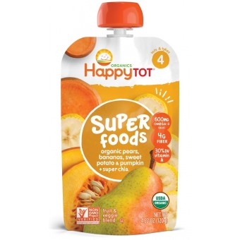 Super Food - Organic Pears, Bananas, Sweet Potato & Pumpkin + Super Chia 120g