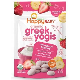 Organic Greek Yogis - Yogurt & Fruits Snacks (Strawberry Banana)