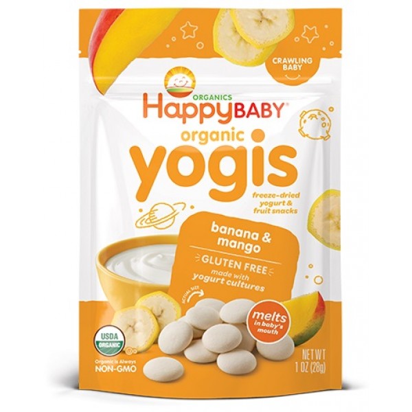 Organic Yogis - Yogurt & Fruit Snacks (Banana Mango) - Happy Baby - BabyOnline HK