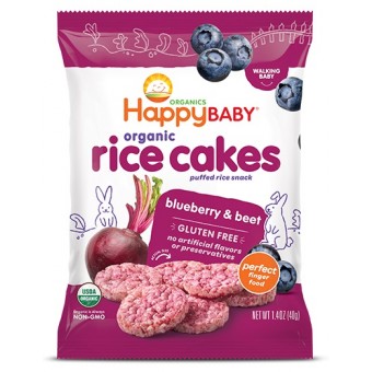 Happy Baby - Organic Rice Cakes (Blueberry & Beet) 40g