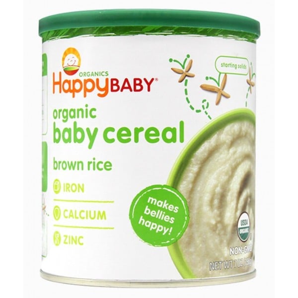 Organic Baby Cereal - Brown Rice 198g - Happy Baby - BabyOnline HK