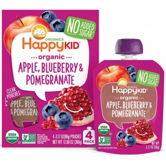 Organic - Apple, Blueberry & Pomegranate 90g [Pack of 4]