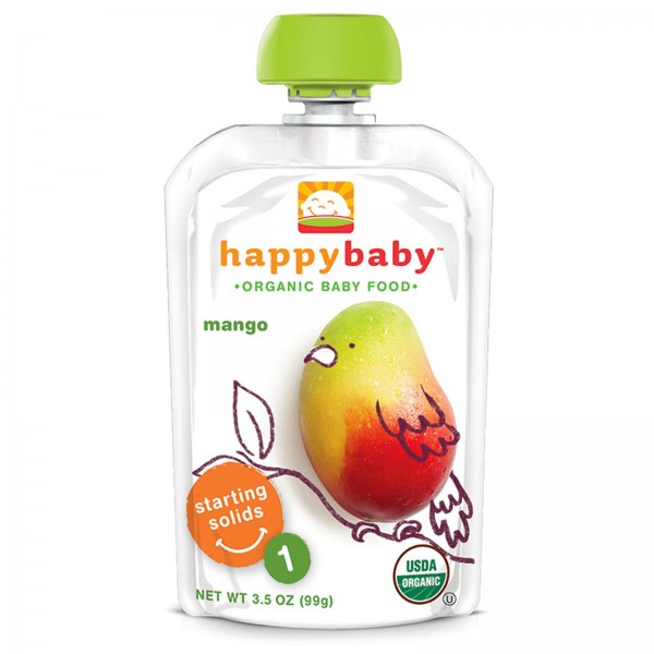 有機嬰兒食品 - 第一階段 (芒果) 99g - Happy Baby - BabyOnline HK