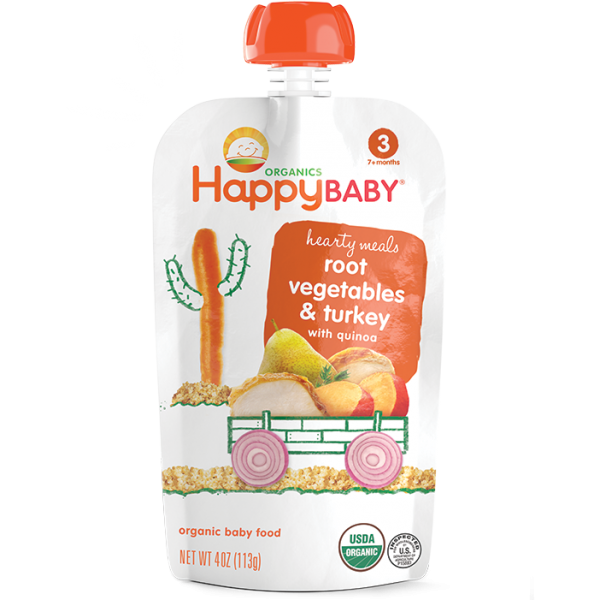 有機嬰兒食品 - 階段三 (火雞蔬菜) 113g - Happy Baby - BabyOnline HK