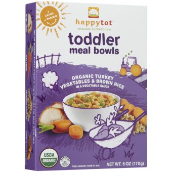 Happy Tot - Toddler Meal Bowls (Vegetables, Brown Rice & Turkey) 170g