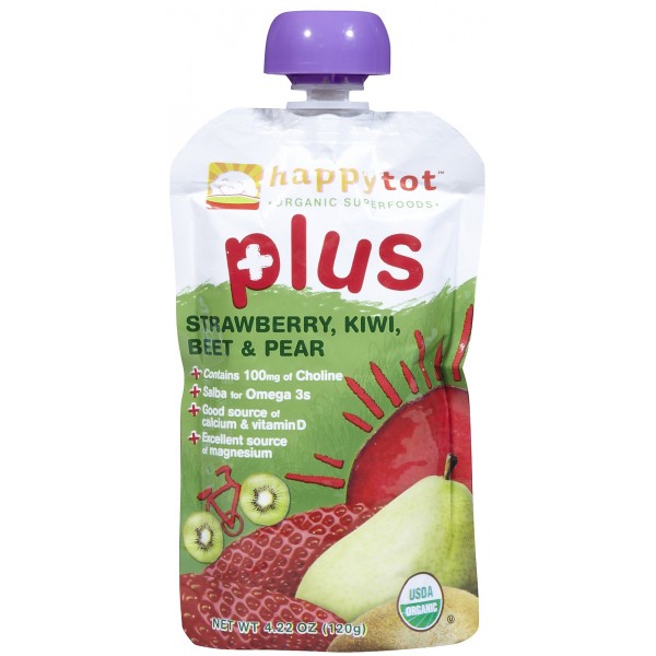 happytot plus - Kiwi, Strawberry, Beet & Pear 120g [NEW] - Happy Baby - BabyOnline HK