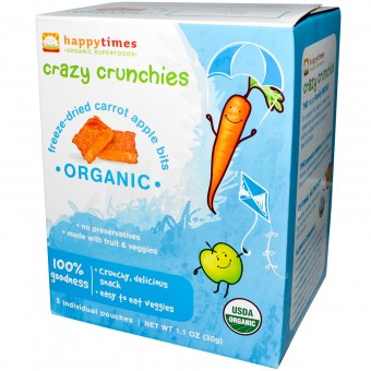 Crazy Crunchies - Organic Freeze-Dried Carrot Apple Bits (5 packs)