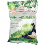 Happy Munchies - Organic Puffed Corn Snacks (Apple & Kale Croc) 40g - Happy Baby - BabyOnline HK