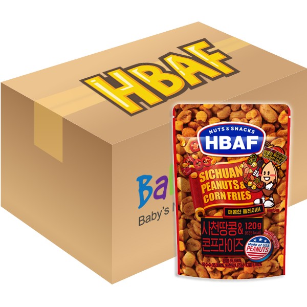 HBAF - Baked Sichuan Peanuts & Corn Fries 120g x 20 packs - HBAF - BabyOnline HK