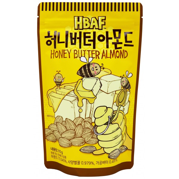 HBAF - Dry Roasted Honey Butter Almond 210g - HBAF - BabyOnline HK