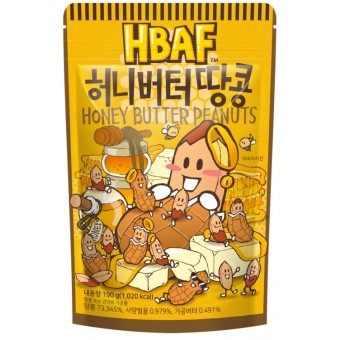 HBAF - Dry Roasted Honey Butter Peanuts 190g
