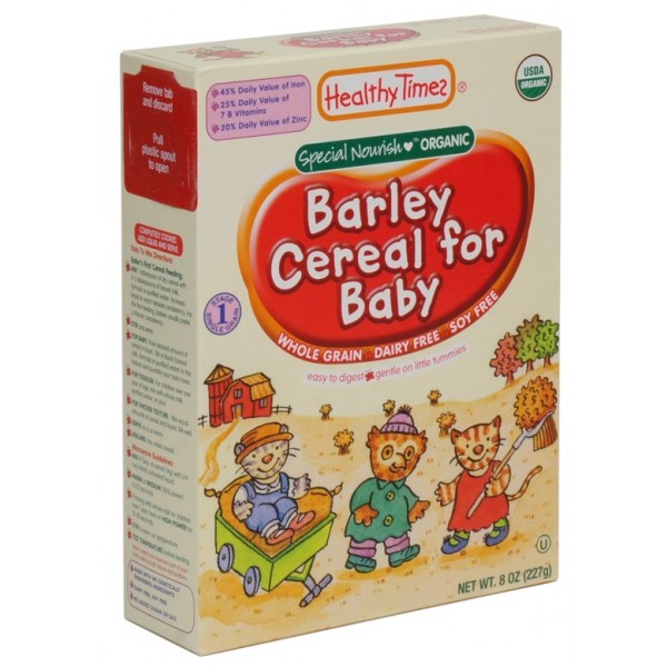 Organic Whole Grain Barley Cereal for Baby 227g - Healthy Times - BabyOnline HK